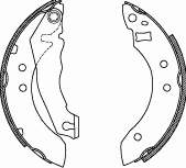 Sapatas do freio traseiras de tambor para Ford Escort (GAF, AWF, ABFT)