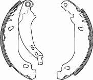 4241N1 Peugeot/Citroen sapatas do freio traseiras de tambor