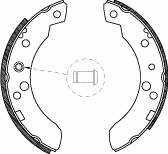 411100 Remsa sapatas do freio traseiras de tambor