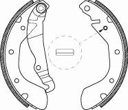 1605041 Opel sapatas do freio traseiras de tambor
