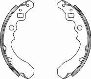 439000 Remsa sapatas do freio traseiras de tambor