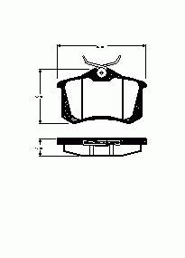 PP0613AF Japan Parts sapatas do freio traseiras de disco