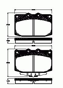 Передние тормозные колодки 42802 Remsa