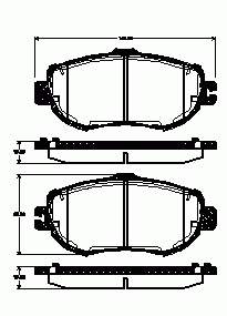 0446550030 Toyota sapatas do freio dianteiras de disco