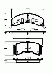 Передние тормозные колодки 18024898 General Motors