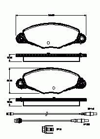 Передние тормозные колодки 65904 Remsa