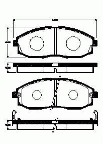 581014AA81 Hyundai/Kia sapatas do freio dianteiras de disco