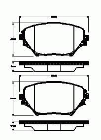 RM1489 Goodrem Sapatas do freio dianteiras de disco