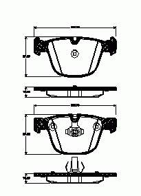 34210403290 BMW sapatas do freio traseiras de disco