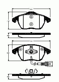 Sapatas do freio dianteiras de disco para Volkswagen Passat (B6, 3C2)