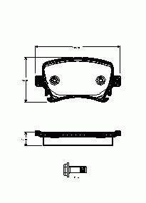 Sapatas do freio traseiras de disco para Skoda Octavia (A5, 1Z3)