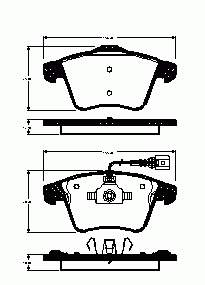 45119AJ070 Subaru sapatas do freio dianteiras de disco