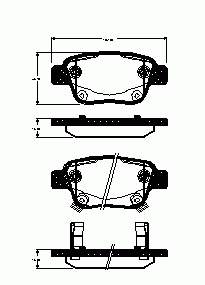 Sapatas do freio traseiras de disco para Toyota Previa (ACR50)