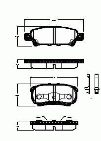 05191271AB Chrysler sapatas do freio traseiras de disco