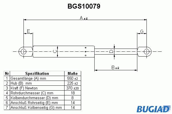 Amortecedor de tampa de porta-malas (de 3ª/5ª porta traseira) para Fiat Ritmo (138A)