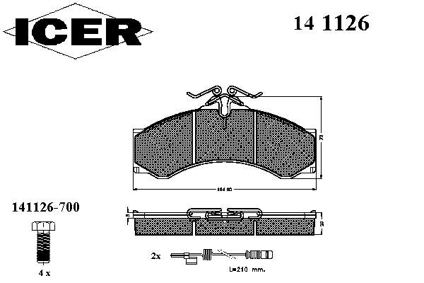 Колодки Icer 141126 цена, от 23.45 USD