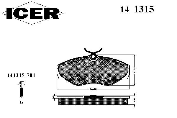 Колодки Icer 141315 цена, от 18.61 USD