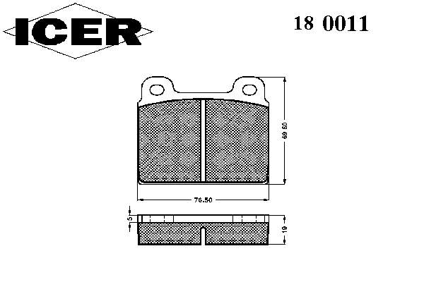Купить 180011 Icer Колодки тормозные