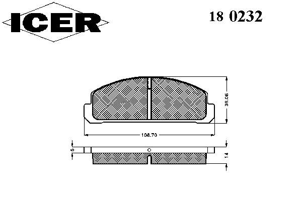 853249280A Mazda sapatas do freio dianteiras de disco