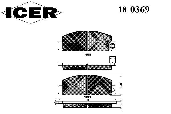 811849280A Mazda sapatas do freio dianteiras de disco