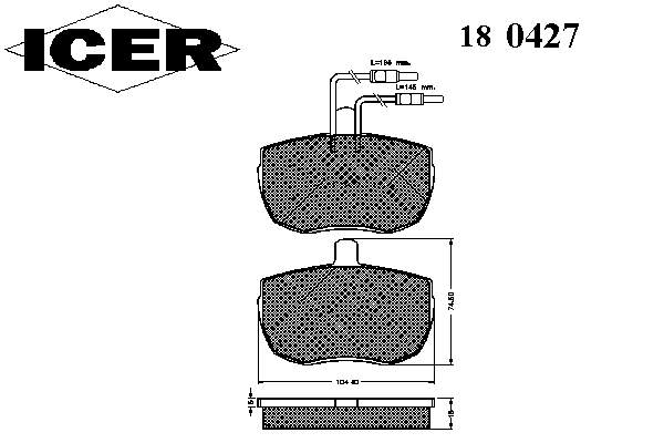 4431470 Fiat/Alfa/Lancia sapatas do freio dianteiras de disco