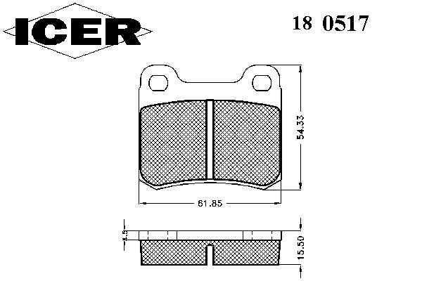 Колодки дисковые  Icer 180517 цена, от 11.45 USD