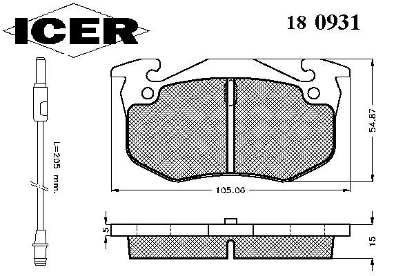 1617252880 Peugeot/Citroen sapatas do freio traseiras de disco