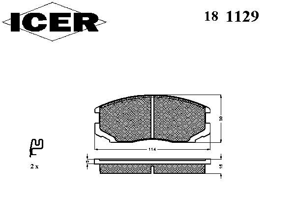 181129 Icer sapatas do freio dianteiras de disco