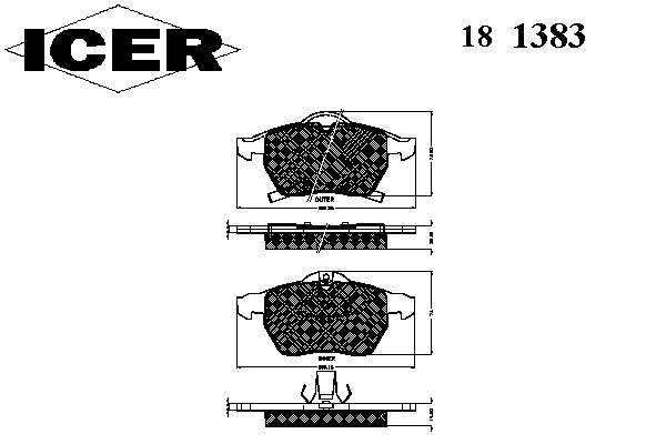 Колодки Icer 181383 цена, от 17.47 USD
