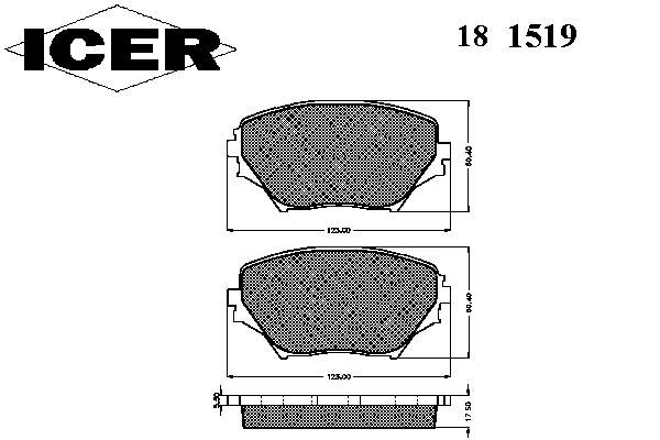 Купить 181519 Icer Колодки тормозные