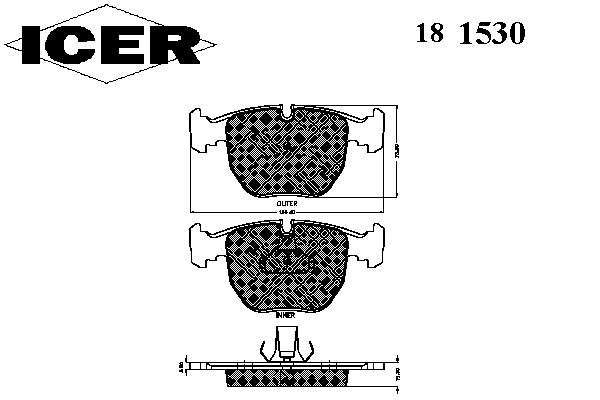 Передние тормозные колодки 181530 Icer