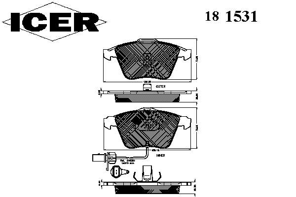 Купить 181531 Icer Колодки тормозные
