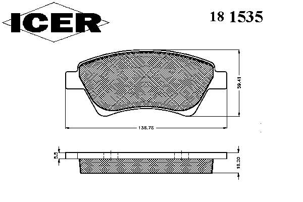 181535 Icer Колодки передние