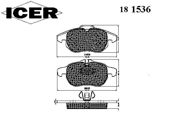 Колодки Icer 181536 цена, от 18.75 USD