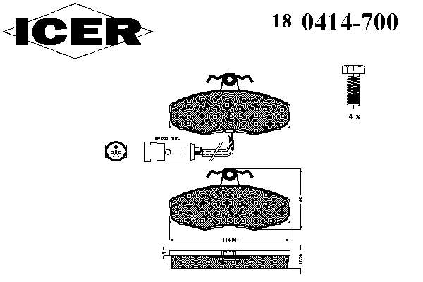 6127525 Ford sapatas do freio dianteiras de disco