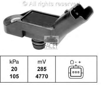 9639418880 Fiat/Alfa/Lancia sensor de pressão no coletor de admissão, map
