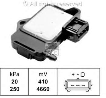 Sensor de pressão no coletor de admissão, MAP 6PP009400901 HELLA