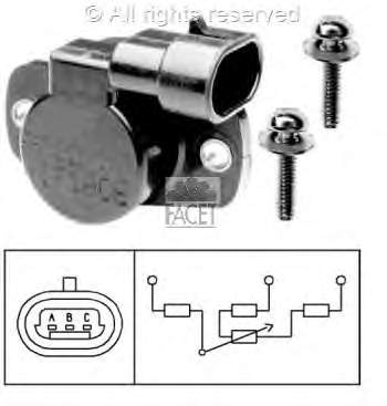 105094 Facet sensor de posição da válvula de borboleta (potenciômetro)