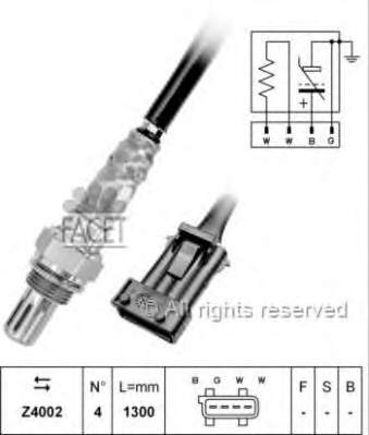 16286W Peugeot/Citroen sonda lambda, sensor de oxigênio até o catalisador