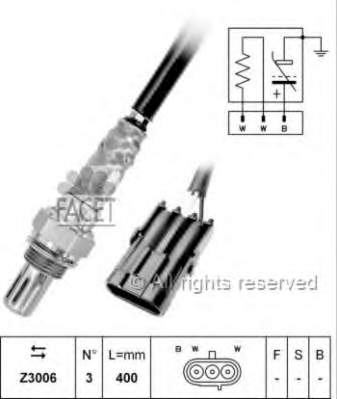 107062 Facet sonda lambda, sensor de oxigênio