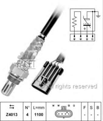 107073 Facet sonda lambda, sensor de oxigênio