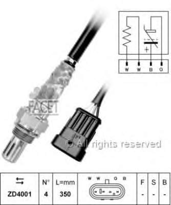 DOX-1541 Japan Parts sonda lambda, sensor de oxigênio até o catalisador