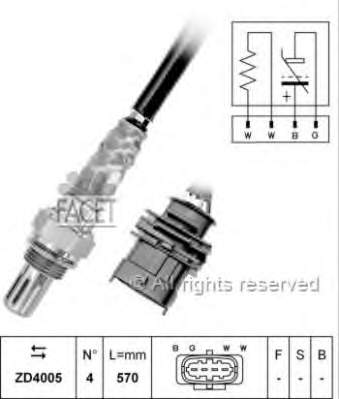 1.997.089 EPS sonda lambda, sensor de oxigênio até o catalisador