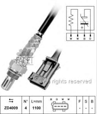 Sonda lambda, sensor de oxigênio até o catalisador 0258003662 Bosch