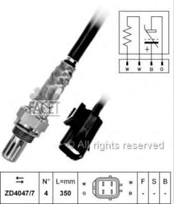 64630 Standard sonda lambda, sensor de oxigênio até o catalisador