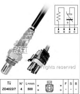 7700867408 Renault (RVI) sonda lambda, sensor de oxigênio