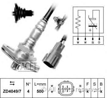 Sonda lambda, sensor de oxigênio depois de catalisador DOX0227 NPS