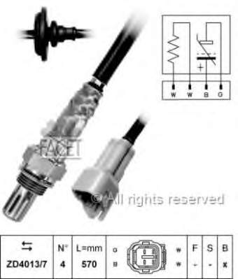 Sonda lambda, sensor de oxigênio 1821365G30 Suzuki