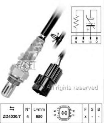 OS-M411P Mobiletron sonda lambda, sensor direito de oxigênio até o catalisador