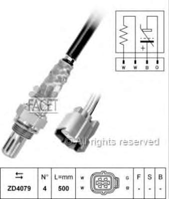 107748 Facet sonda lambda, sensor de oxigênio até o catalisador